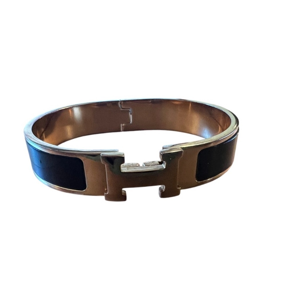 Hermès Clic H Enamel Bangle Bracelet